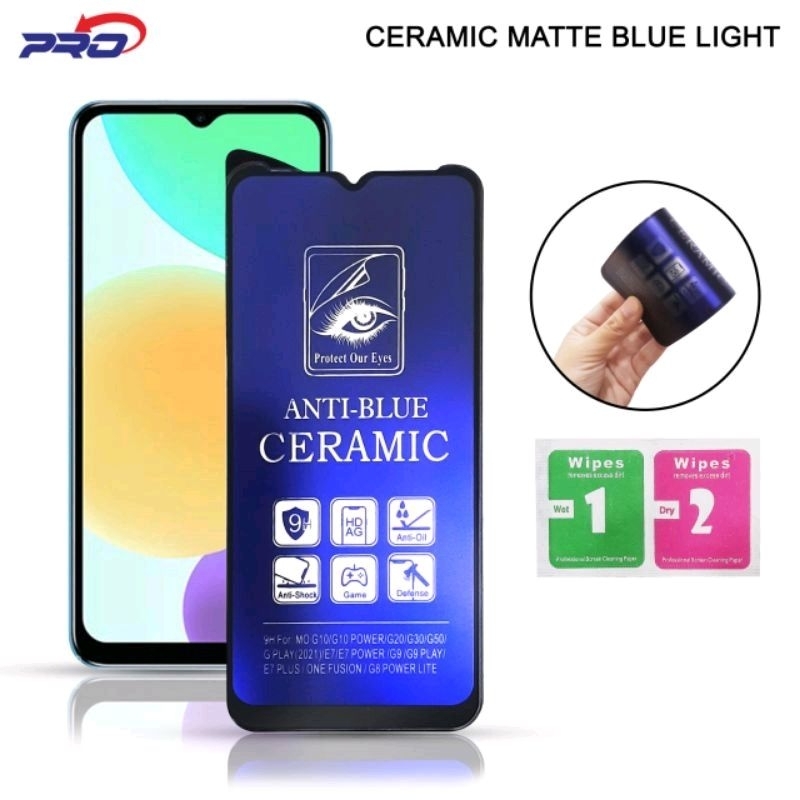 Tempered Glass Ceramic BLUE - VIVO S1 PRO/V15PRO/V17PRO/V20/V21 4G/Y12/Y19/Y30/Y51 2020