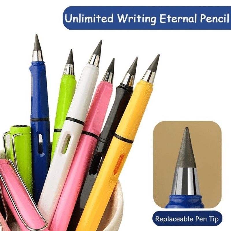 Pensil Eternal Abadi Ajaib Refill Unlimited Tanpa Rautan Warna