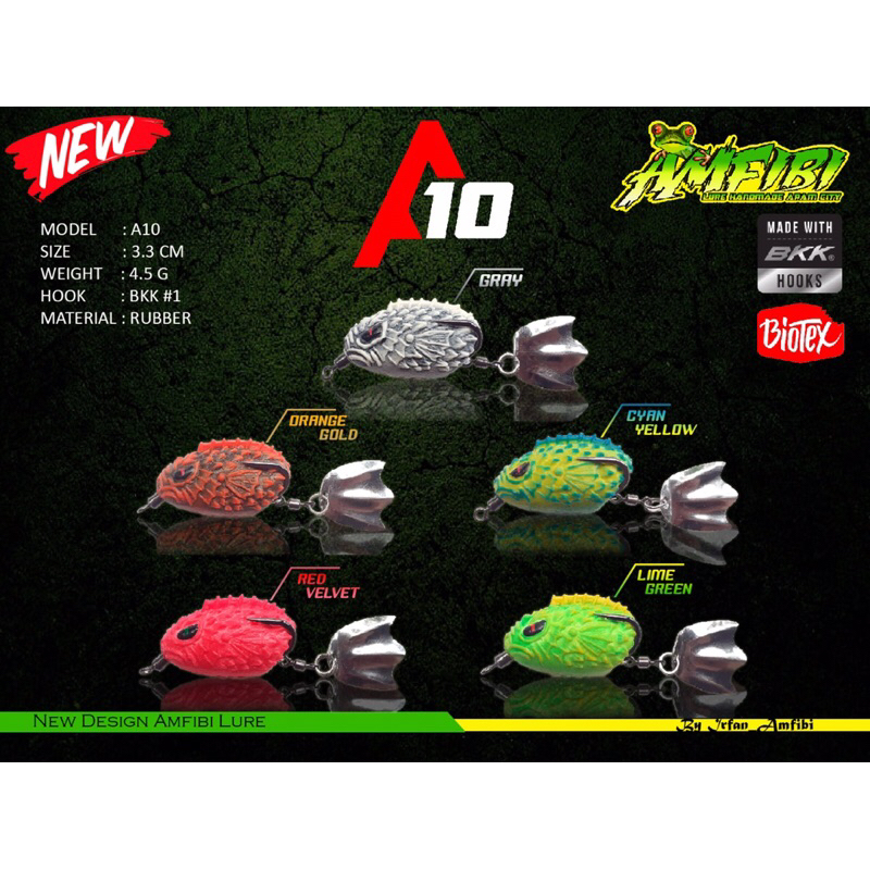 A10 3D by Amfibi lure umpan pancing umpan mancing gabus lure soft frog termurah