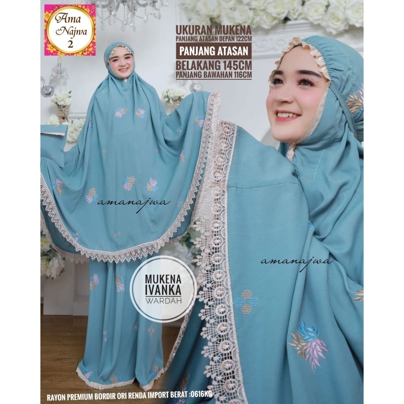 100% ORI Ivanka Mukena dewasa jumbo by Ama Najwa 2 Matt Rayon