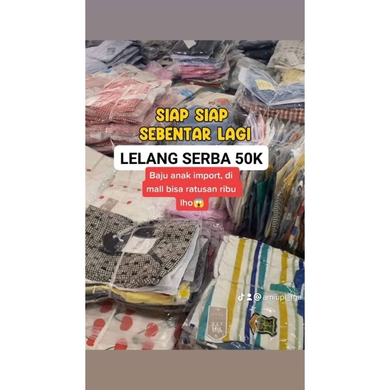 ETALASE LELANG BAJU ANAK IMPORT