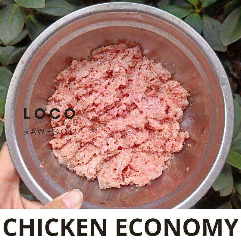 

READY CHICKEN RAWFOOD ECONOMY 1kg (Paket 10kg) / CHICKEN RAW FOOD / Dogfood /Catfood / makanan hewan / makanan anjing / makanan kucing / umpan / pakan ternak / ayam giling