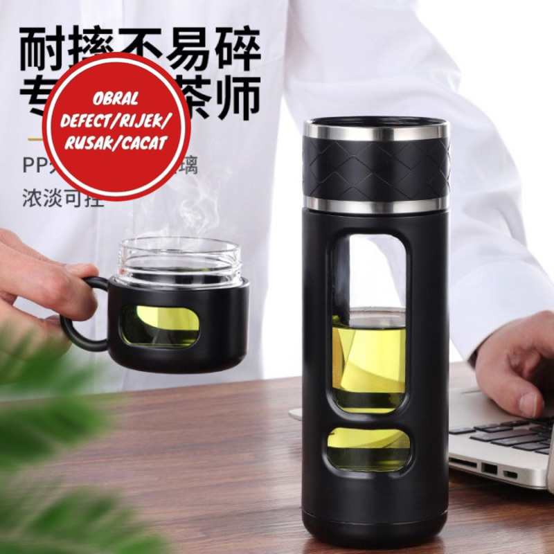 [OBRAL RIJEK] Botol Minum Portable Tumbler Tea Separation Cups 520ml - VN201