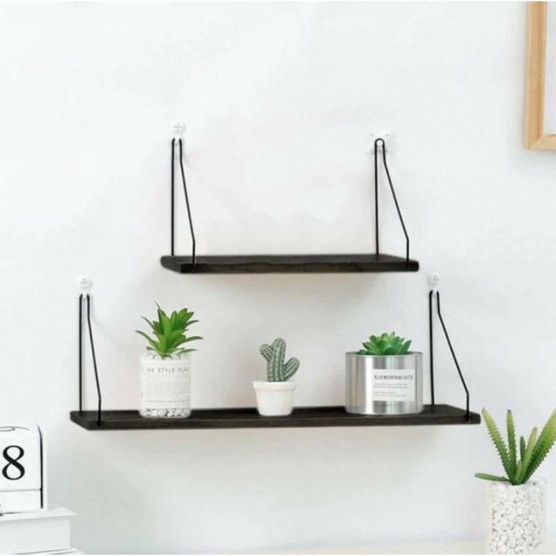 Rak furniture model gantung besi ukuran Panjang 40,30,20cm x Lebar 12cm