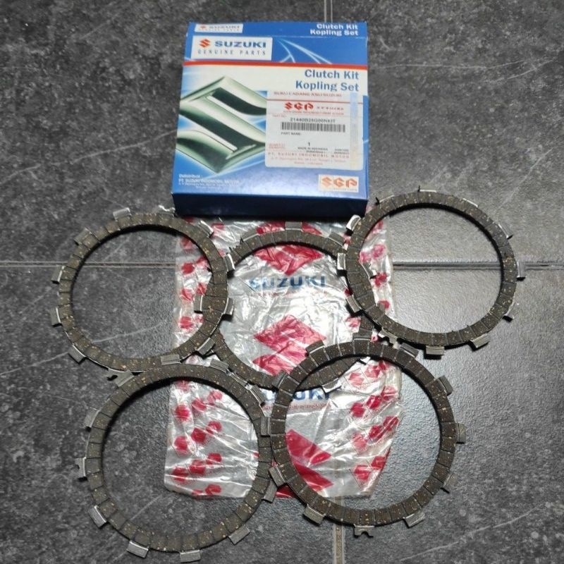 KAMPAS PLAT PELAT KOPLING SATRIA FU KARBU KARBURATOR SET ISI 5 KEPING