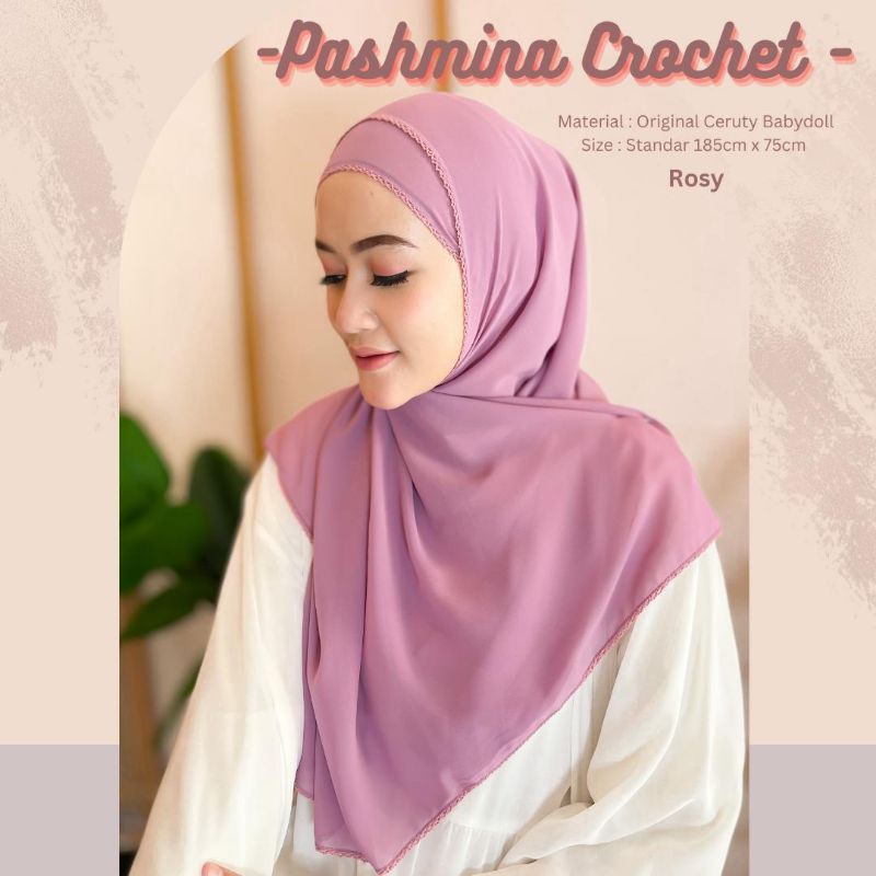 Pashmina Crochet / Hijab Pashmina / Kerudung Pashmina / Kerudung Wanita / Pashmina