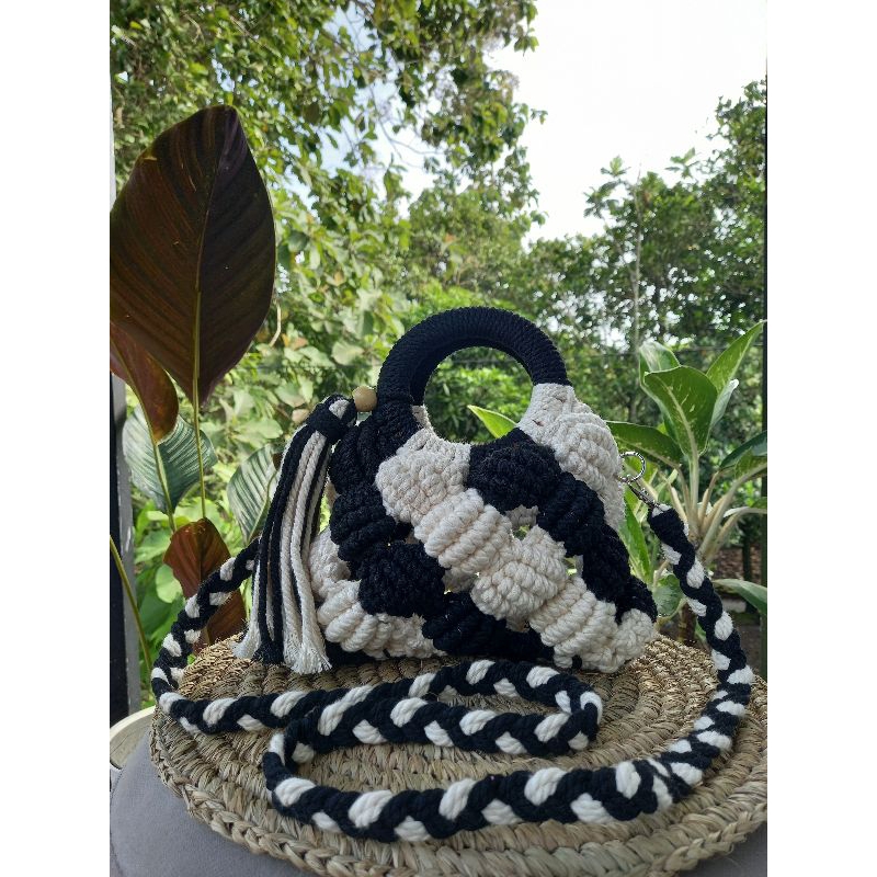 mini bags macrame / tas mini macrame / tas kerang