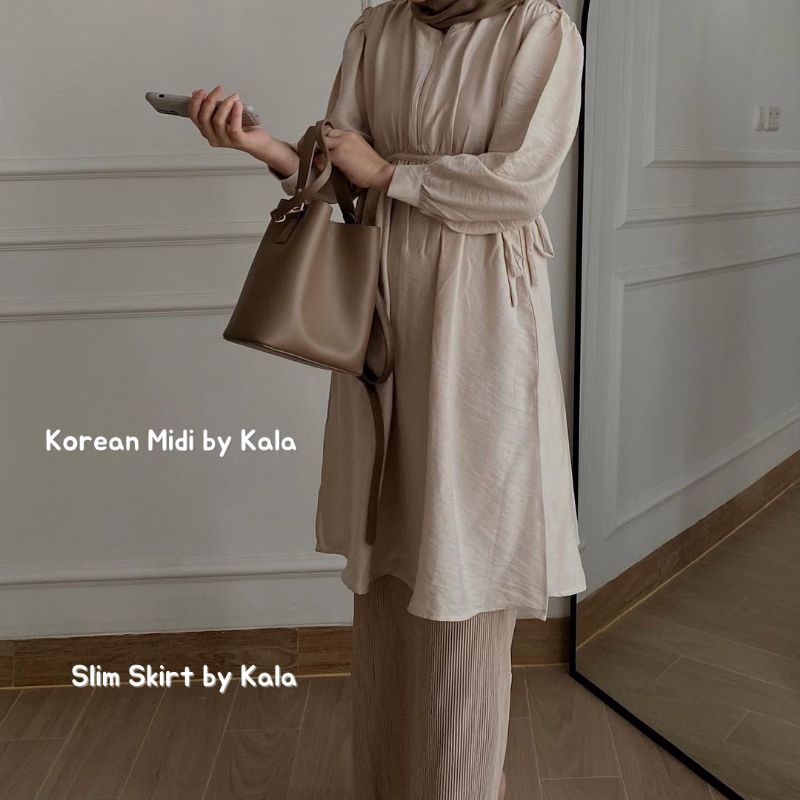 Korean Embroidery Linen Midi Busui Non Busui