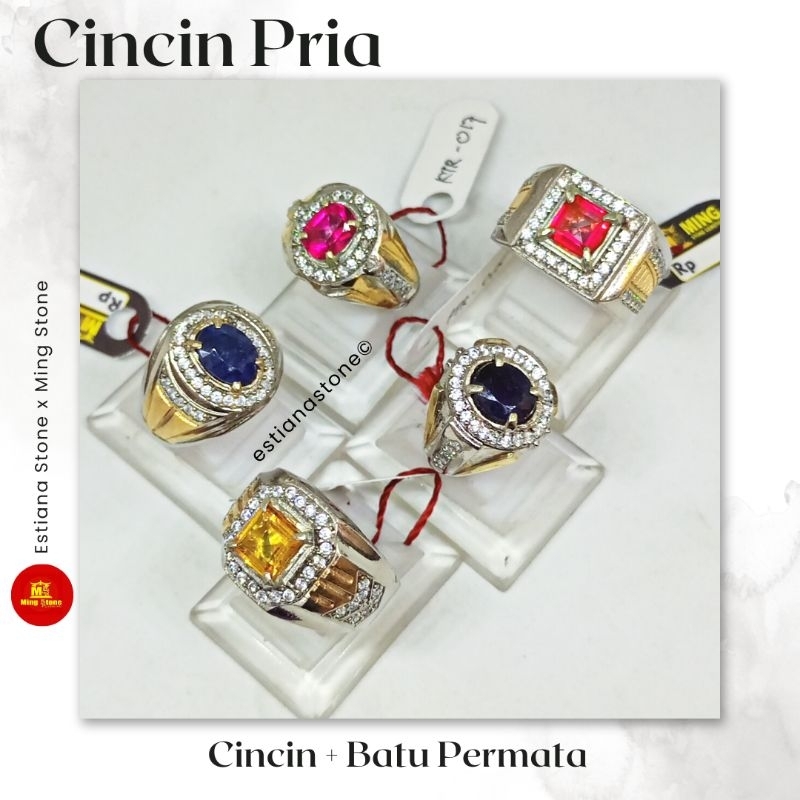 Cincin Pria • Cincin + Batu Permata