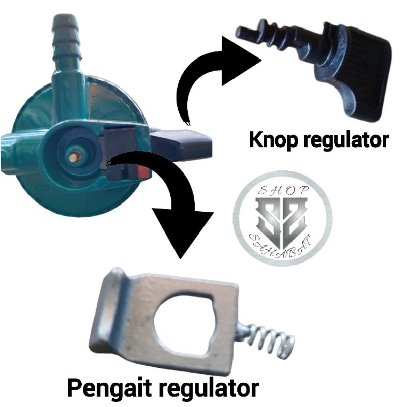 VARIAN PENGAIT / KNOP PENGUNCI BUAT REGULATOR KE GAS LPG