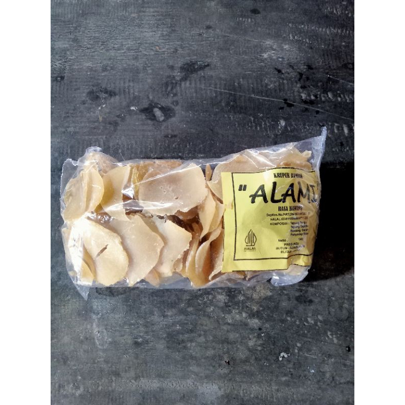 

kerupuk rambak alami rasa bawang/ kerupuk rambak tapioka nabati enak gurih renyah berat 160g