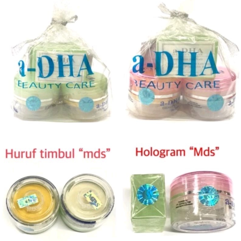 PAKET CREAM A DHA MDS PINK &amp; HIJAU | CREAM DHA