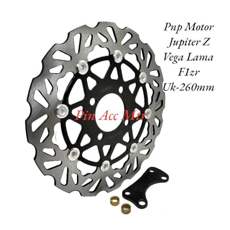 Piringan Disc Cakram Rem Depan 260mm F1ZR NOUVO Jupiter Z Vega Old pnp Model PSM Hitam Bulat Daytona Dill