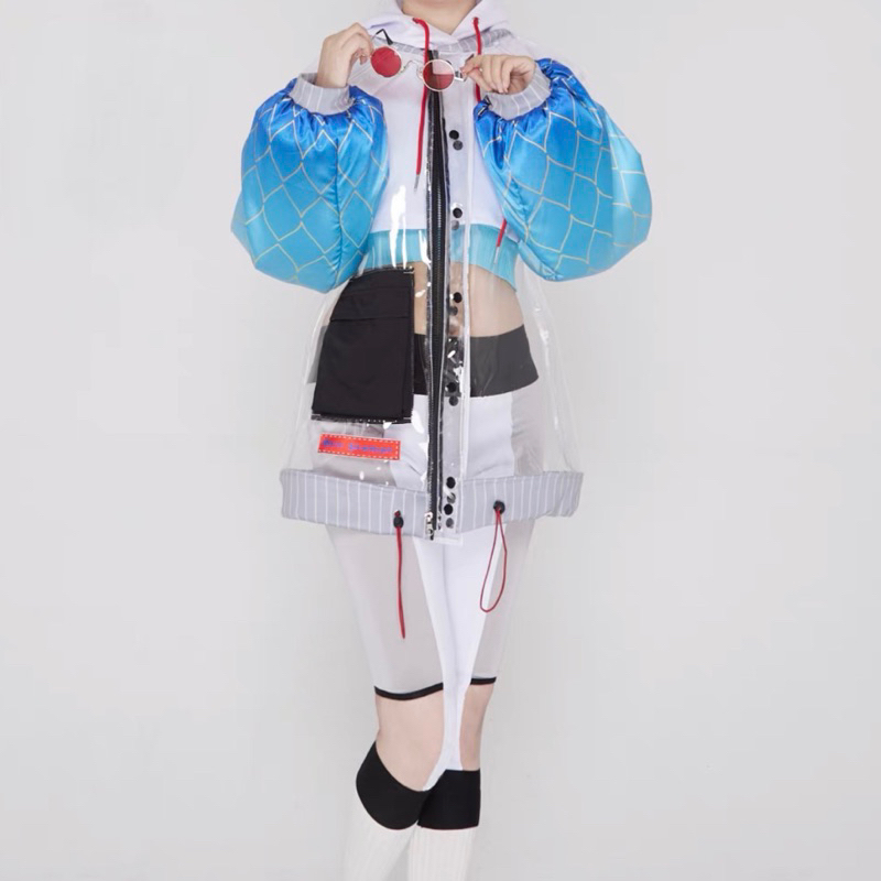 【Rollenz】Ready Hololive Vtuber Kobo Kanaeru Rain Shaman Cosplay Costume Wig Anime Fullset Kostum Wig