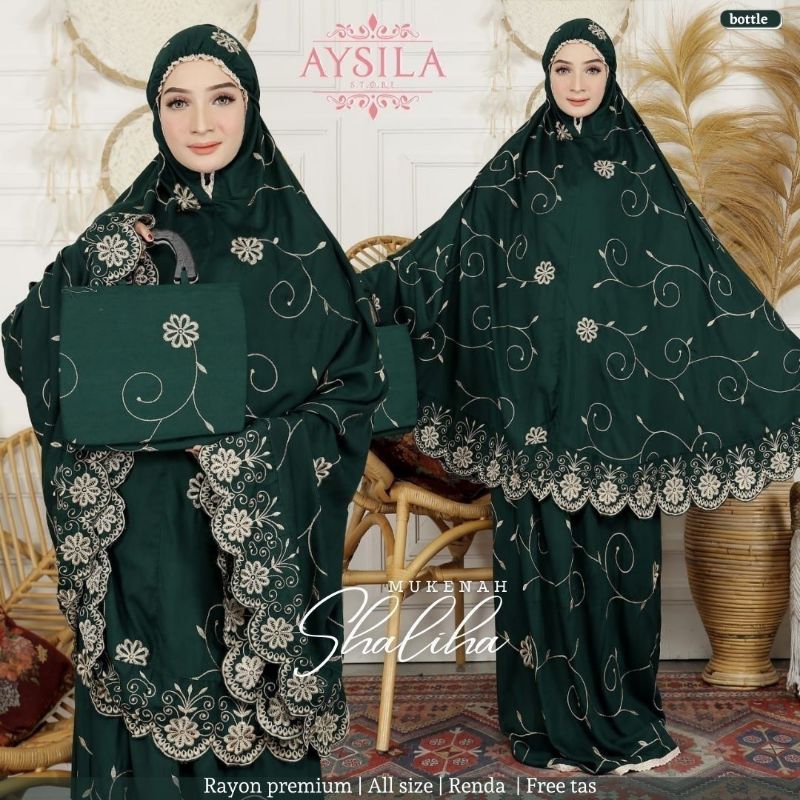 BEST SELLER Mukena shaliha by aysila / mukena rasya / mukena albania /mukena rayon bordir ori / muke