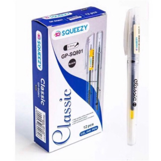 

Pulpen GEL SQUEEZY CLASSIC / PEN GEL 0,5mm GP SQ-801 per (1pcs)