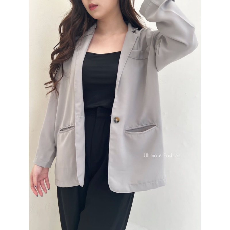 Hiyori Blazer Wanita Korean Style – Outer – Atasan Polyester Premium Korea Kekinian Rakku 231