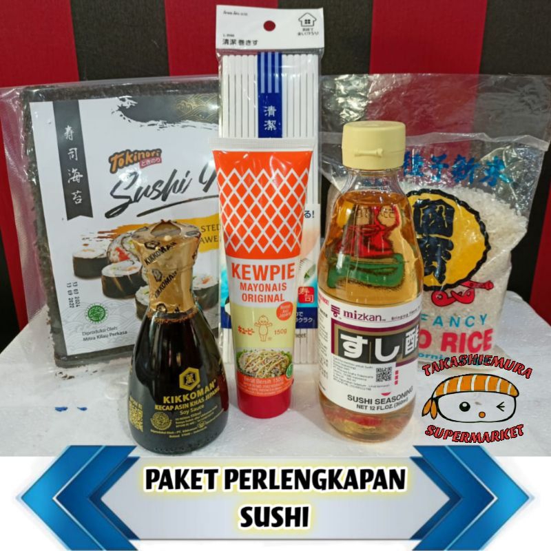 

Paket Komplit Perlengkapan & Bahan Membuat Sushi