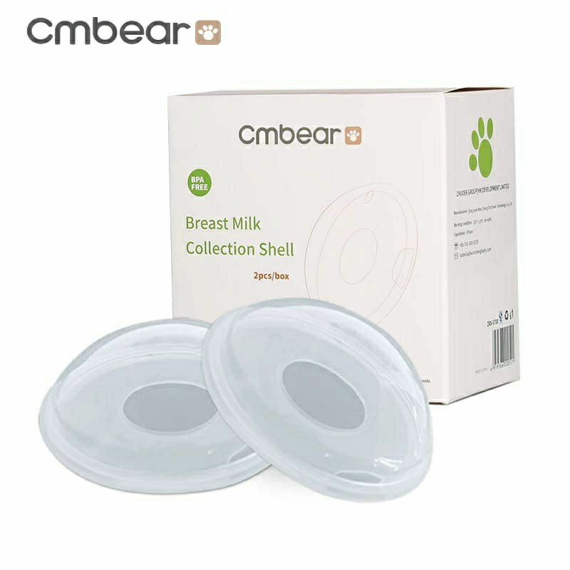 Cmbear Penampung Tetesan Asi isi 2 BPA Free | Breast Soft -Shell Zippy | Wadah Penampung Asi