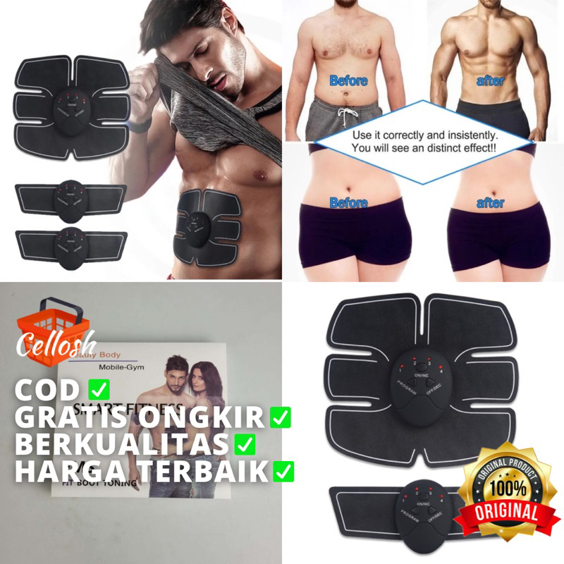 Alat Stimulator Terapi Pelangsing Perut Buncit EMS Otot Six Pack Muscle Stimulator Fat Burner