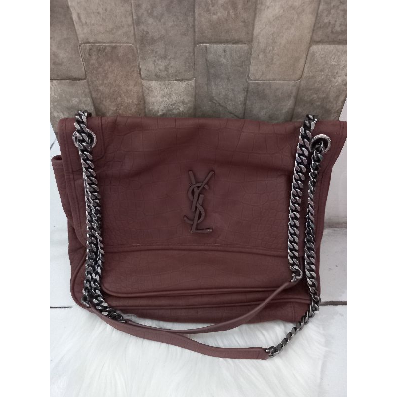preloved Ysl Niki kulit Asli Motif Chroco...Rareee