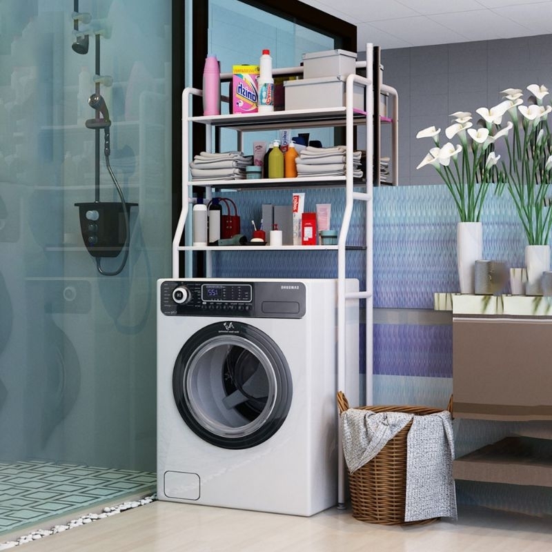 Rak Mesin Cuci 3 Tingkat bahan besi