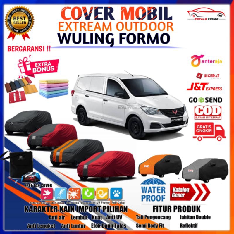 Cover Mobil Wuling Formo / Sarung Wuling Formo / Pelindung Selimut Tutup Jas Kerudung Mantel Penutup Mobil Formo Outdoor