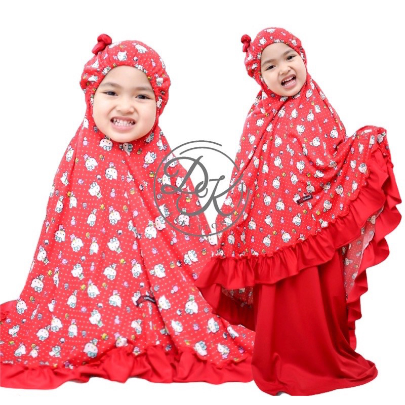 Mukena Anak Hello Kitty Jersey Premium 2-6 Tahun