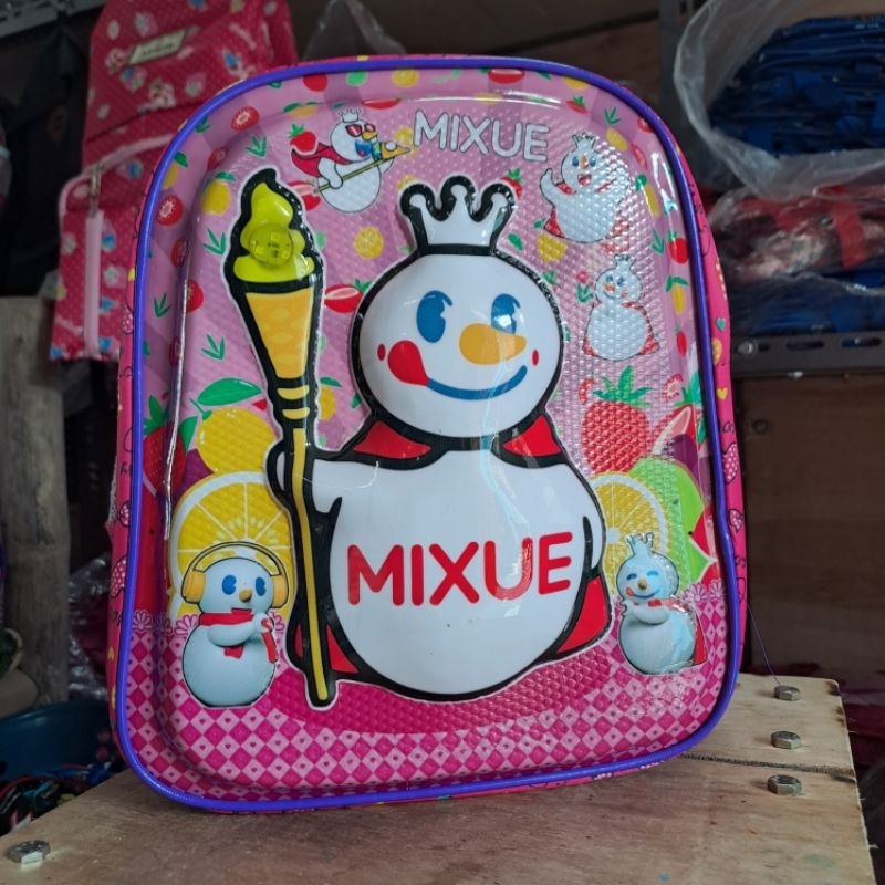 Tas Ransel sekolah motif MIXUE cewe berLED