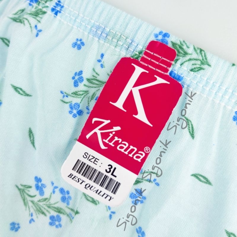 CD Celana Dalam Wanita Dewasa Remaja KIRANA M L XL XXL 2XL 3L Karet Kerut Motif Bunga Sablon Katun Polyester Koas TIPIS PE Adem Nyaman Murah Grosir Cawet Cewek Perempuan Kurus Warna Soft Pastel Dalaman Mid Midle High Waist Sigonik