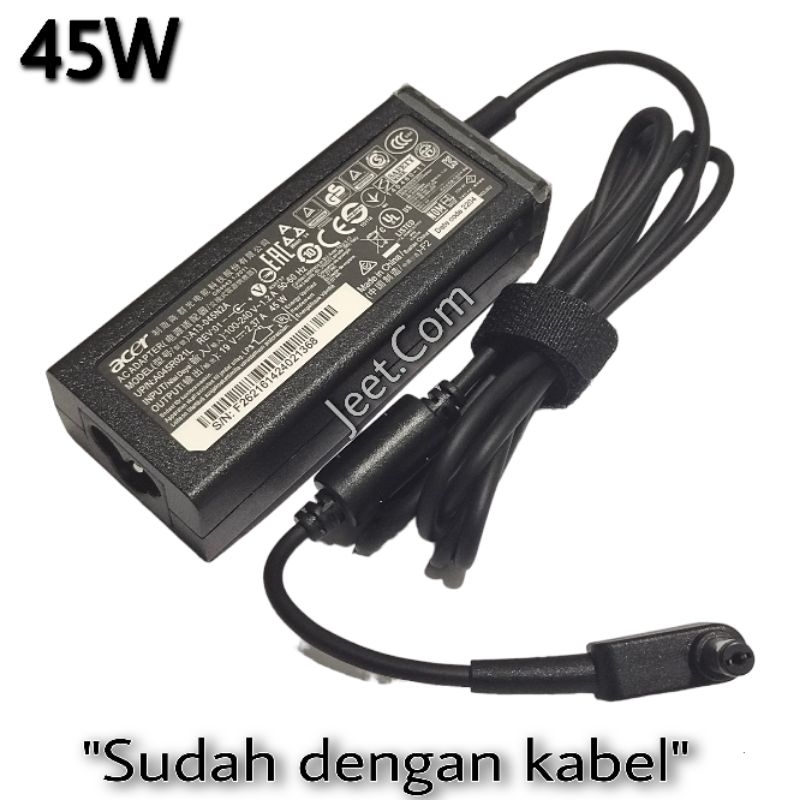 Adaptor Charger Laptop Acer Aspire E14 E-14 E5 475 E5 475G 19V 2.37A 45W Original Dengan Kabel Power