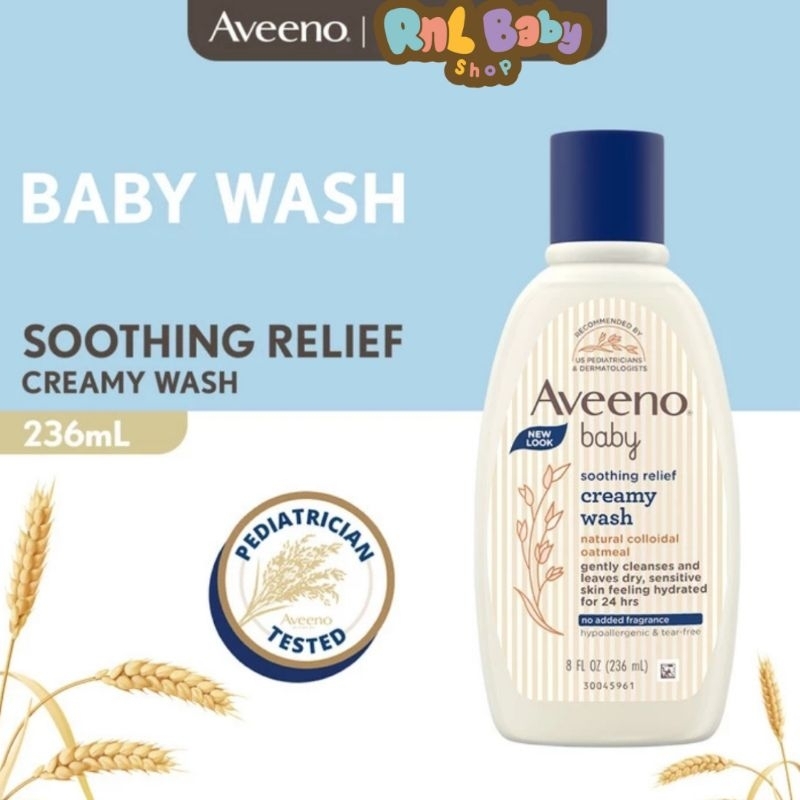 Aveeno Baby Soothing Relief Creamy Wash 236 ml - Sabun Mandi Bayi