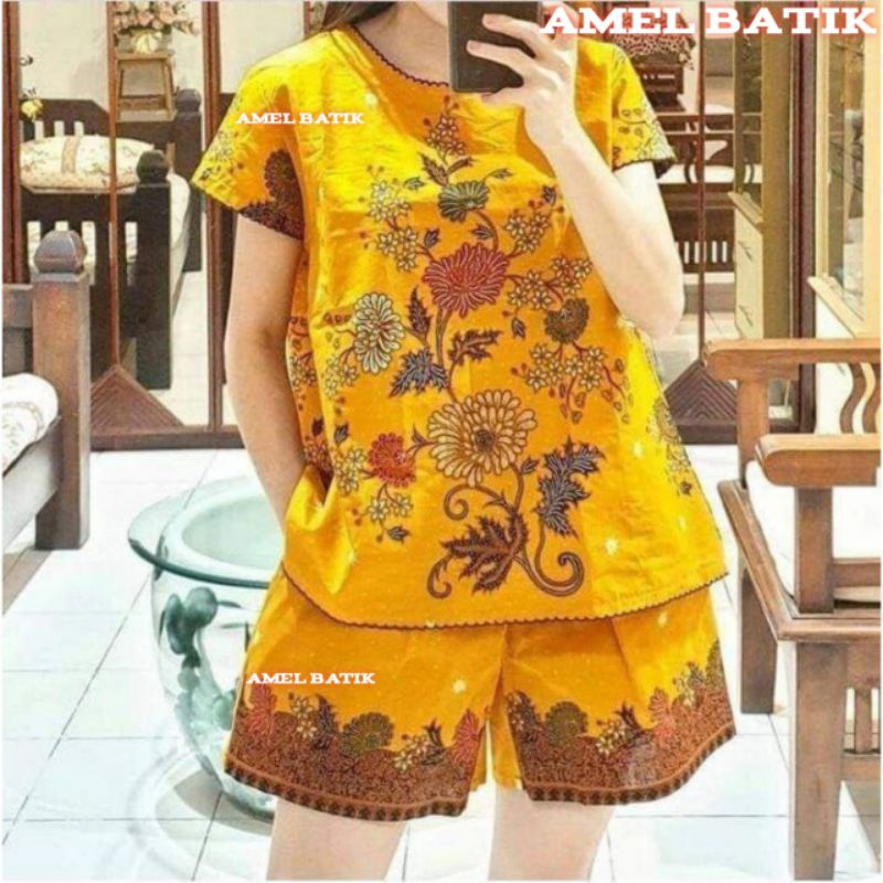 SETELAN BATIK UNGGUL JAYA || SETELAN BATIK CELANA PENDEK