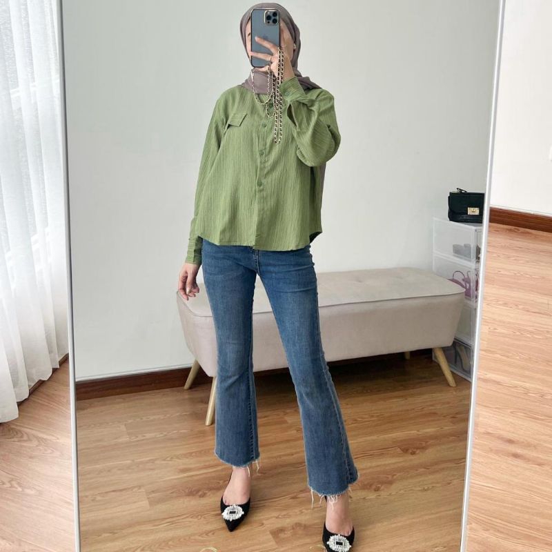 LADY BLOUSE BASIC SEMI CROP