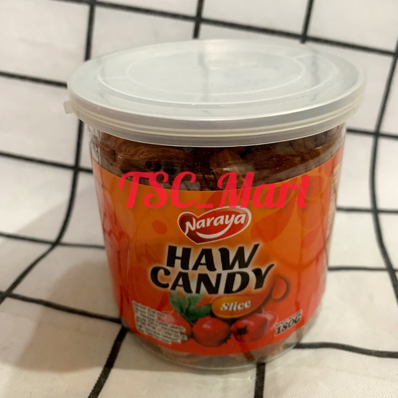 

Naraya Haw Candy Slice 180gr / Naraya / Haw / Flakes / Ball / Shape / 160gr / permen / candy / manisan / buah / haw / bentuk / bulat / slice / iris / tipis / manis