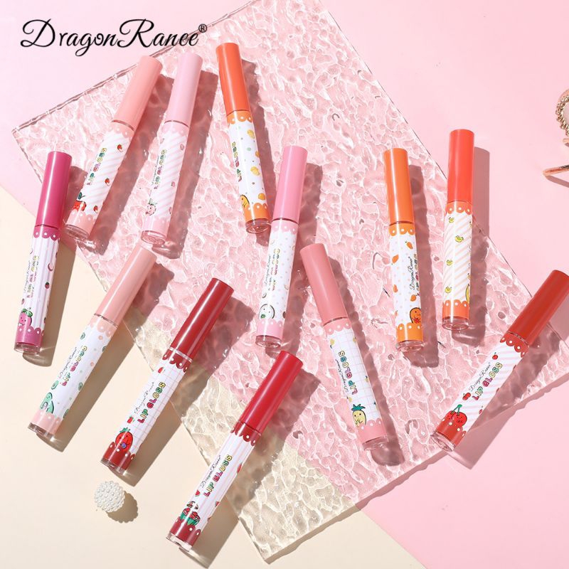 Lip Matte Waterproof Fruit Lip Glaze Color Matte Moisturizing Lipstik Matte Mist Finish Original Dragon Ranee Lipstik Tahan Lama