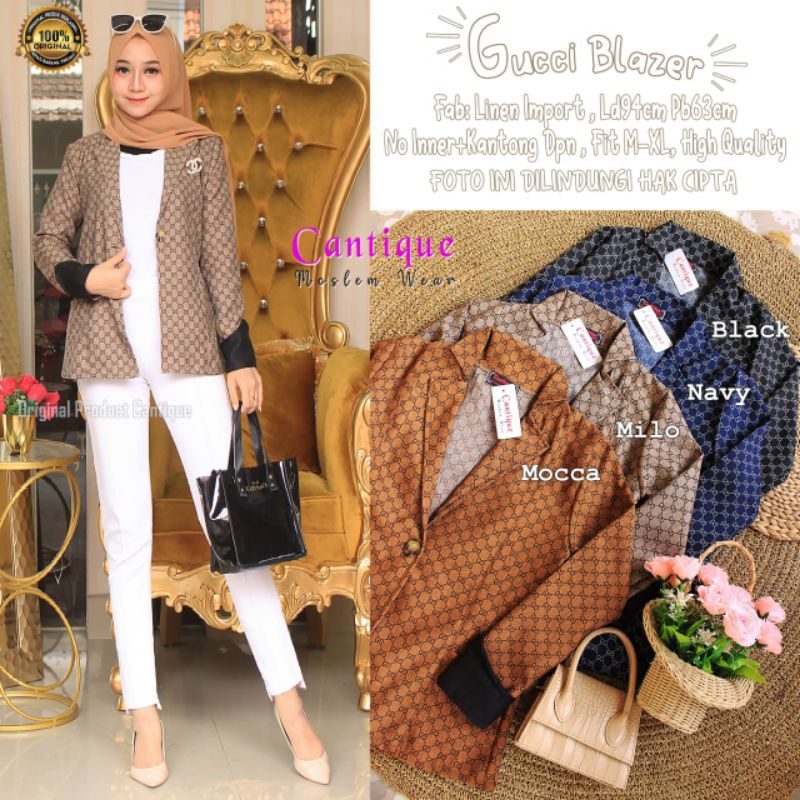 Blazer Gucci Pakaian Wanita Outwear