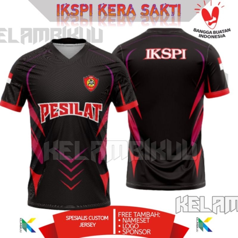 JERSEY PENCAK SILAT IKSPI KERA SAKTI PRINTING TERBARU/BAJU KAOS BELA DIRI KERA SAKTI MURAH/JERSEY KE