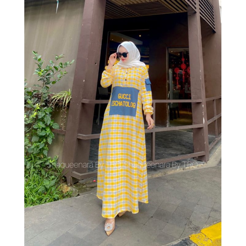Gamis Flanel Gucci Import Premium Original Shaqueenara By TRQ