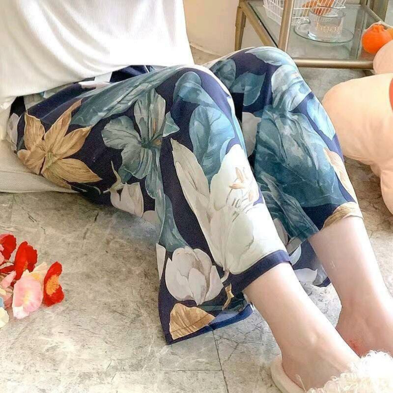 KULOT RAYON MOTIF BUNGA karet melar panjang wanita