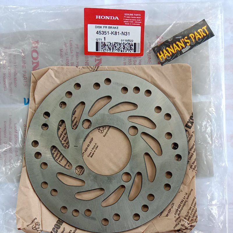 45351-K81-N31 PIRINGAN CAKRAM DEPAN BEAT FI BEAT ESP VARIO 110 ESP SCOOPY ESP VARIO 125 VARIO 150 OR
