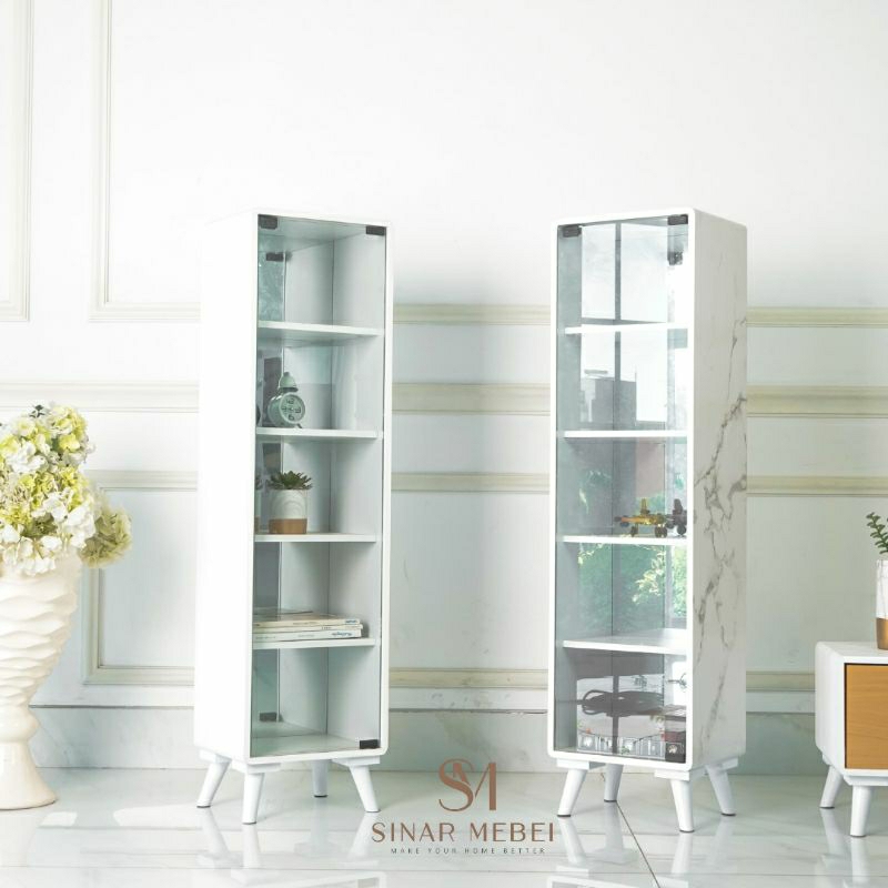 Lemari hias / Rak kaca / Lemari Pajangan (FREEONGKIR JAWA BALI) Shopeepaylater