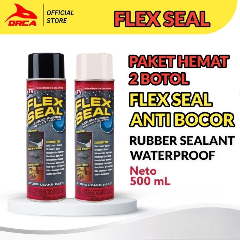 BUY 1 GET 1 FLEX SEAL Spray Anti Bocor Spray Pelapis Atap Anti Bocor Rubber Sealant Spray 500ml penambal retakan