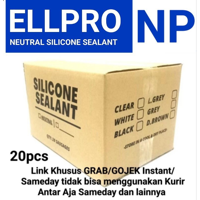 Lem Silikon Netral Sosis ELLPRO NP Neutral Silicone Sealant(Link GRAB/GOJEK)