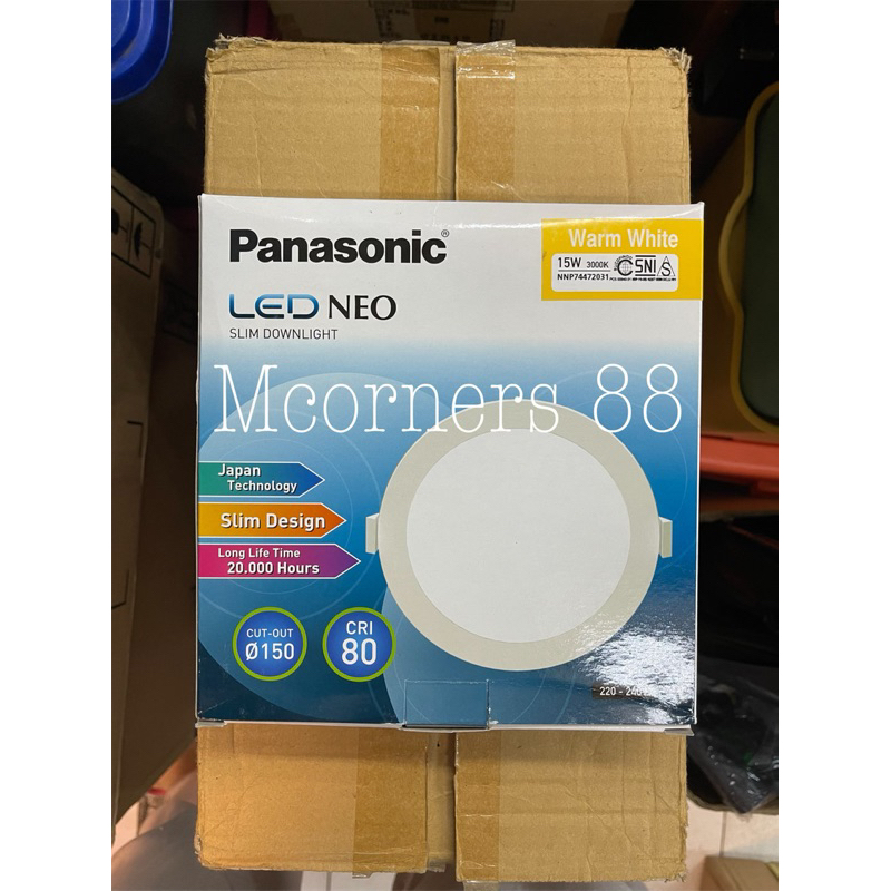 Panasonic Neo Slim Inbow 15 Watt Downlight LED Putih / Natural / Kuning