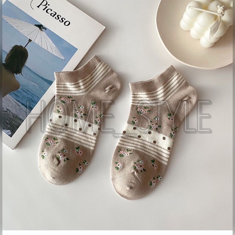 KAOS KAKI PENDEK MATA KAKI FASHION WANITA / KAOS KAKI WANITA MOTIF CUTE BEER IMPORT 0160