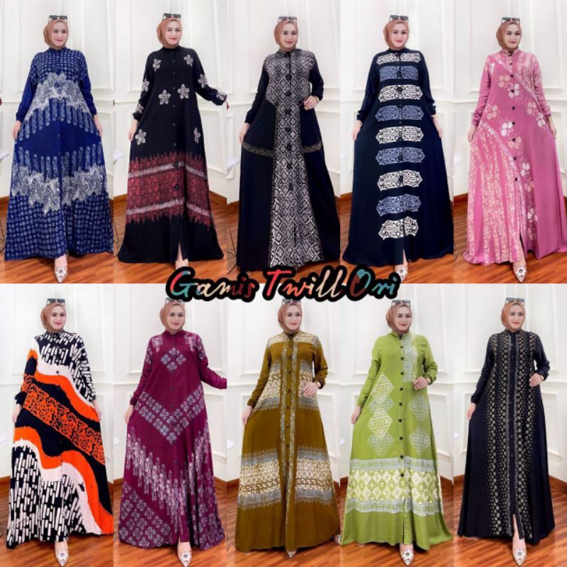 Gamis Twill Original / Daster / Pakaian Muslimah Modern