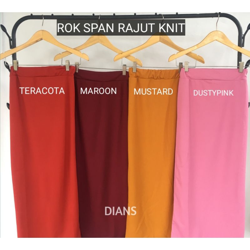 DIANS - Rok Span Knit Rok Span Slim-Fit Bodycon/ Sexy Knit Skirt Muslim Wanita Hitam Bawahan Dewasa