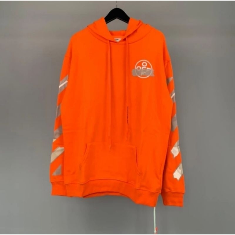 off white hoodie c/o Virgil Abloh tape arrows print