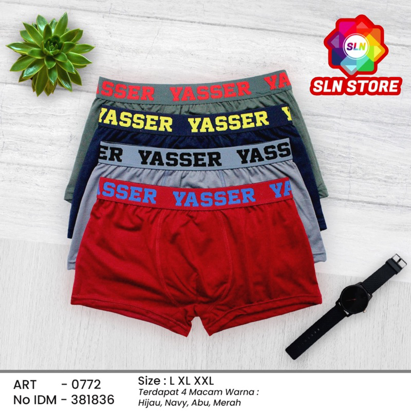 CELANA DALAM BOXER PRIA YASSER CD LAKI-LAKI PREMIUM